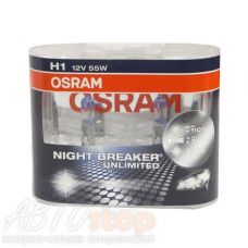 Лампа галогенная Н1 55 +110% Osram Night Breaker