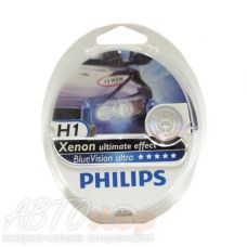 Лампа Н1 55 + бесцокольная лампа Philips Blue Vision