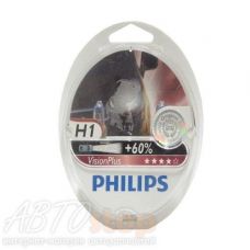 Лампа галогенная Н1 55 +60% Philips Vision plus